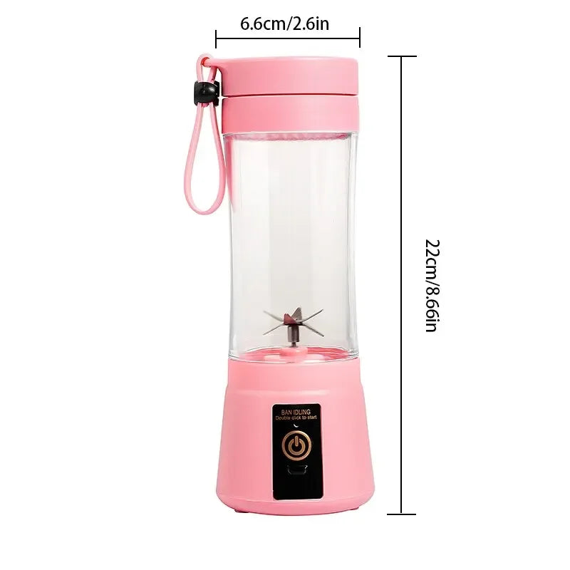 Mini przenośny blender kielichowy do koktajli mlecznych z możliwością ładowania przez USB z 6 ostrzami. Mini mikser do soków owocowych Wstrząsnąć Weź szklankę soku 